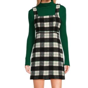 Copper Key Plaid Pinafore Dress